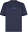 Order FENDI FW24 Blue Embroidered Lettering Crewneck Casual T-Shirt FY1319ASE7F0QB0