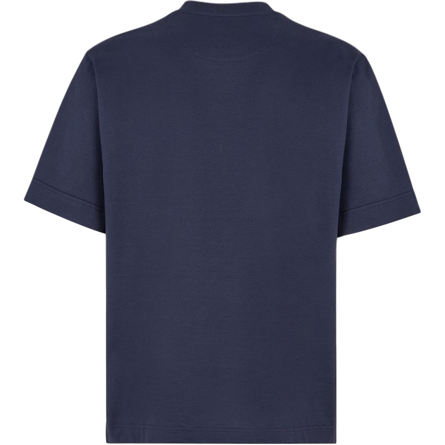 Lookbook FENDI FW24 Camiseta Casual Azul con Letras Bordadas. FY1319ASE7F0QB0