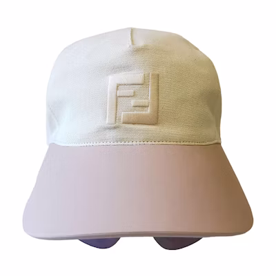 Fendi Genuine Leather Visor Hat with Sunglasses in Pink Beige. FE40022U-0059U