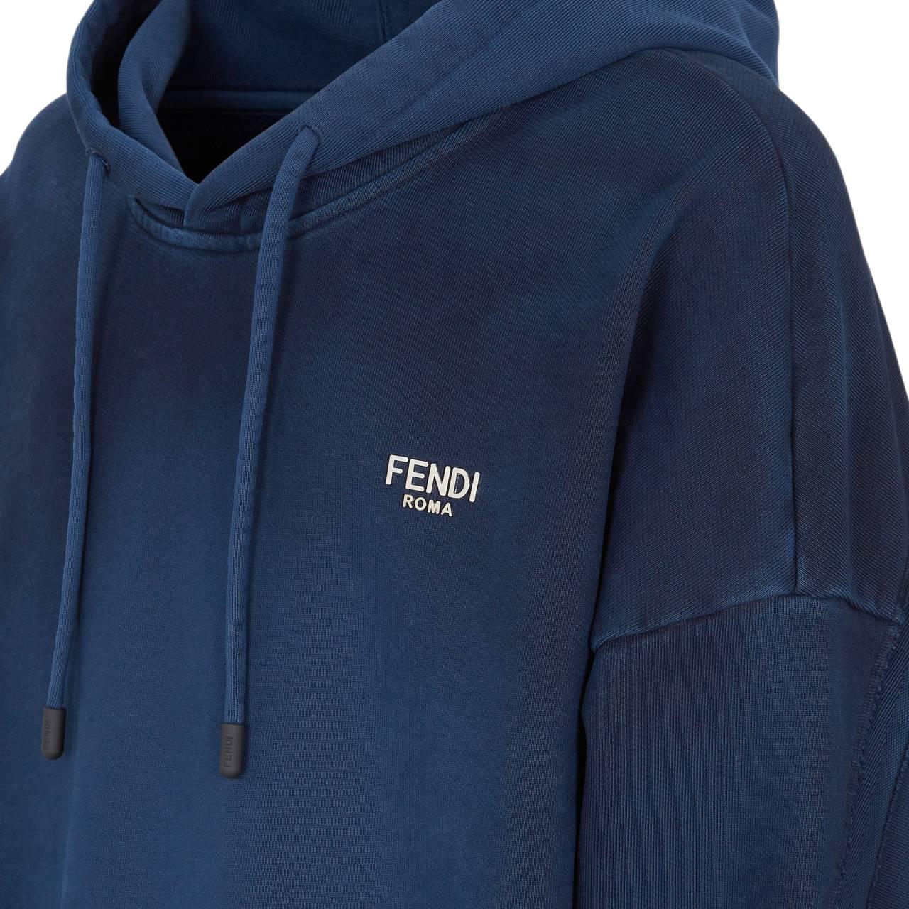 Purchase FENDI Gradient Logo Long Sleeve Sweatshirt Blue for Men. FY1253APM7F0QC7