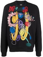 芬迪涂鸦圆领长袖卫衣 黑色 FY0178AH0RF0QA1 Order 芬迪涂鸦圆领长袖卫衣 黑色 FY0178AH0RF0QA1