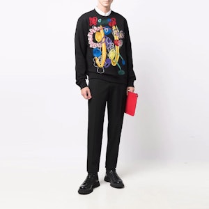 FENDI 塗鴉圓領長袖衛衣 黑色 FY0178AH0RF0QA1 Lookbook FENDI 塗鴉圓領長袖衛衣 黑色 FY0178AH0RF0QA1