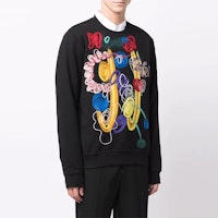 芬迪涂鸦圆领长袖卫衣 黑色 FY0178AH0RF0QA1 Shop 芬迪涂鸦圆领长袖卫衣 黑色 FY0178AH0RF0QA1