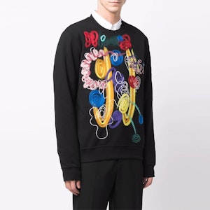 FENDI 塗鴉圓領長袖衛衣 黑色 FY0178AH0RF0QA1 Shop FENDI 塗鴉圓領長袖衛衣 黑色 FY0178AH0RF0QA1