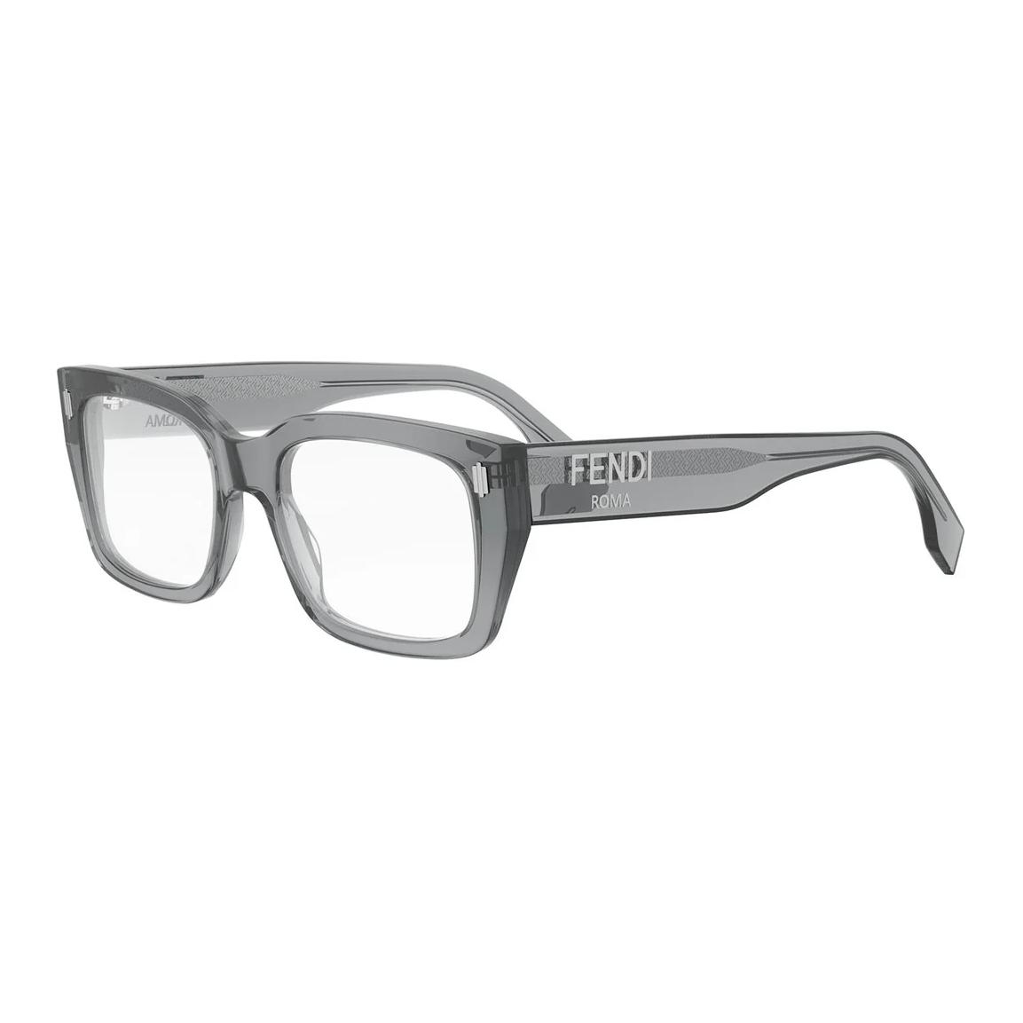 FENDI Gray Irregular Logo Print Optical Glasses Unisex Couple Style. FE50094I020 圖 2