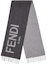 Order FENDI Syal Abu Plaid Reversible Wool-Cashmere Unisex Gaya Pasangan FXT334AHR1F0QZ0