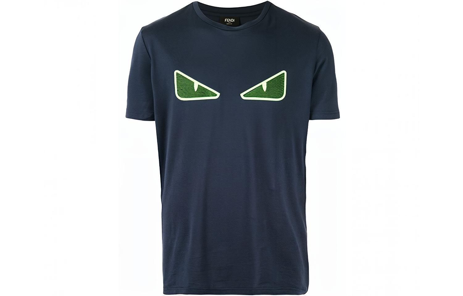 FENDI Green Monster Eyes T-Shirt FAF532A8JRF17W3