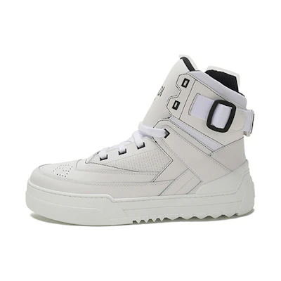Fendi High-Top Lace-Up Fashion Sneakers 'White Leather'