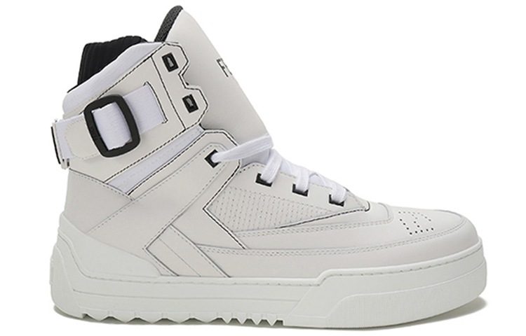 Order Fendi High-Top Kasut Fesyen Ikat Tali 'Kulit Putih' 7E1397SNYF14GC