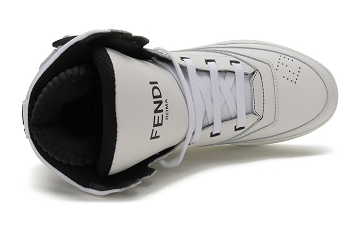 Purchase Fendi High-Top Kasut Fesyen Ikat Tali 'Kulit Putih' 7E1397SNYF14GC