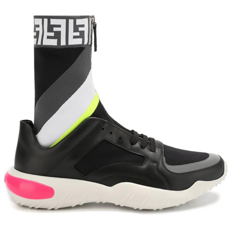 Order 芬迪高帮袜套运动鞋 '黑色' 7E1236A7M6F16OD