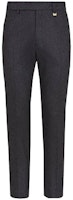 FENDI High-Waisted Straight-Leg Pants with Metal Logo - Black FB0720AGYDF0UU0 FENDI High-Waisted Straight-Leg Pants with Metal Logo - Black FB0720AGYDF0UU0