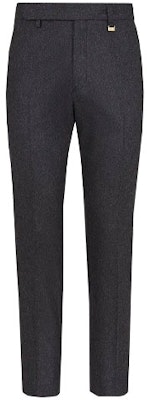 FENDI High-Waisted Straight-Leg Pants with Metal Logo - Black FB0720AGYDF0UU0 Order FENDI High-Waisted Straight-Leg Pants with Metal Logo - Black FB0720AGYDF0UU0