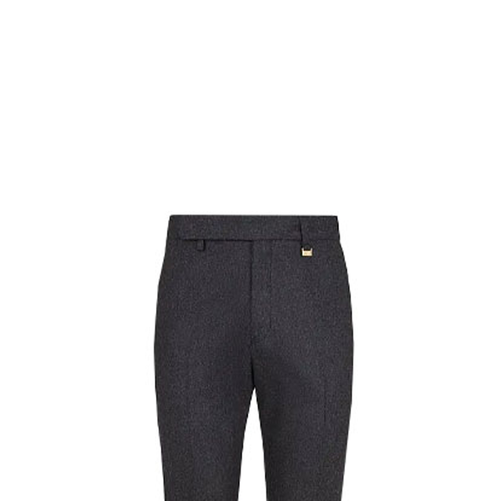 Details for FENDI 高腰直筒裤配金属标志 - 黑色 FB0720AGYDF0UU0