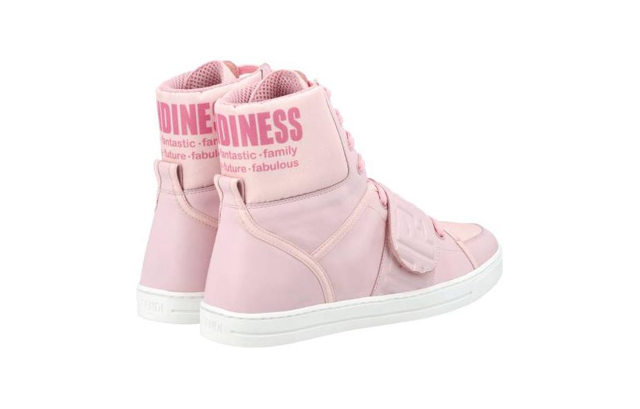 Fendi High-Top Lace-Up Sneaker 'Pink' 圖 4