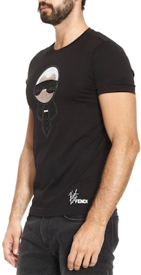 Camiseta Negra FENDI Karl Lagerfeld Cartoon con Cristales. FY06261YNF0QA1 Purchase Camiseta Negra FENDI Karl Lagerfeld Cartoon con Cristales. FY06261YNF0QA1