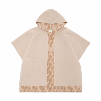 FENDI Kids Beige Wool Shawl Solid Design. JFQ057AO29F0AYG