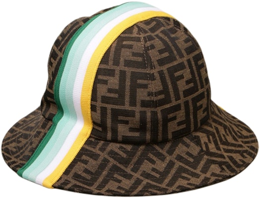 FENDI Kids Colorful Monogram Patchwork Bucket Hat. JUP009-AF11-F1CWP Lookbook FENDI Kids Colorful Monogram Patchwork Bucket Hat. JUP009-AF11-F1CWP