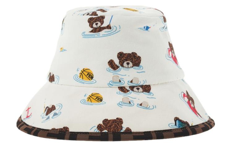 Lookbook Topi Baldi Boleh Balik FENDI Kids Putih Bahan Poliamida Poliester. BUP061AMRMF0ZA0