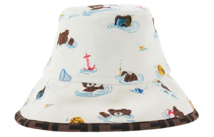 Purchase Topi Baldi Boleh Balik FENDI Kids Putih Bahan Poliamida Poliester. BUP061AMRMF0ZA0