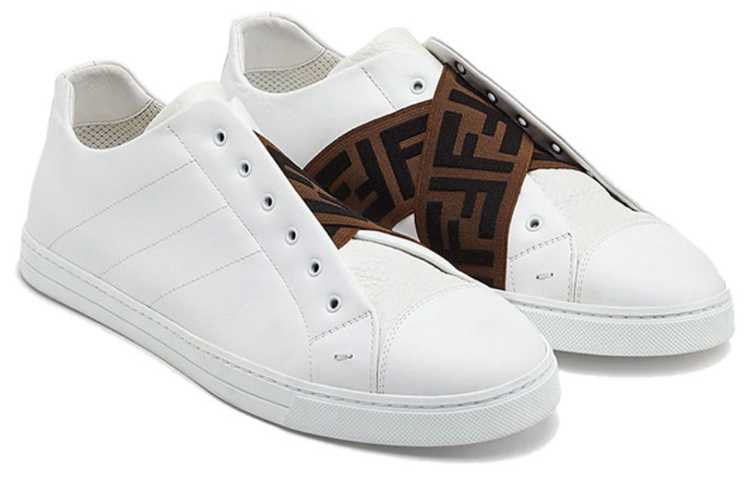 Fendi Lace-Up Fashion Sneaker 'White' 圖 3