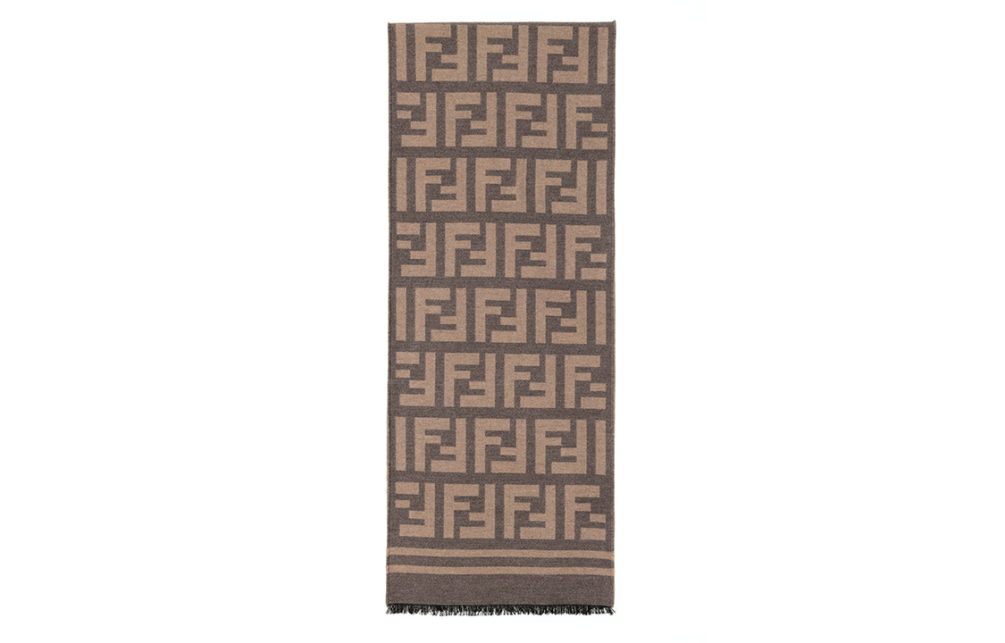 FENDI Large FF Pattern Wool Scarf for Men. FXS424A3Q1F0JJ4 圖 2