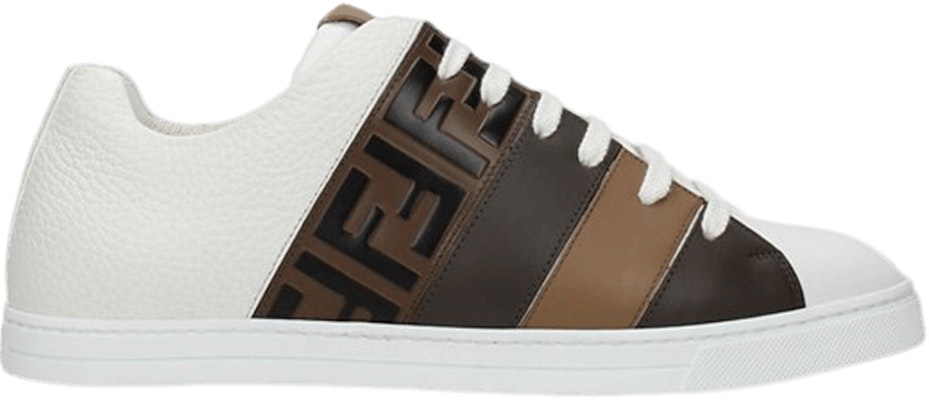 Fendi Leather 'FF Logo Side Striped - White' 7E1192-A5JQ-F150K Buy Fendi Leather 'FF Logo Side Striped - White' 7E1192-A5JQ-F150K