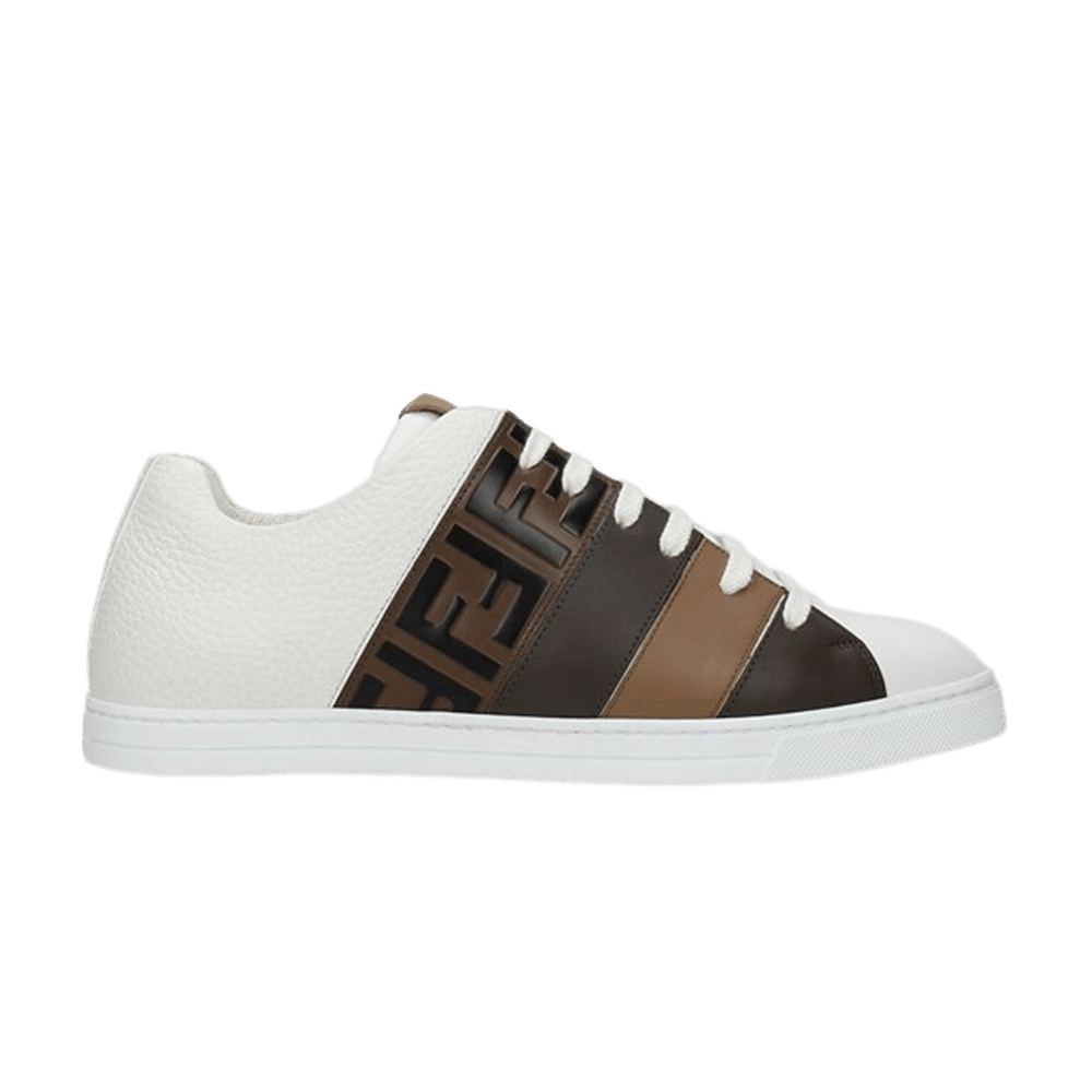 Buy 펜디 FF 로고 사이드 스트라이프 가죽 (화이트) 7E1192-A5JQ-F150K