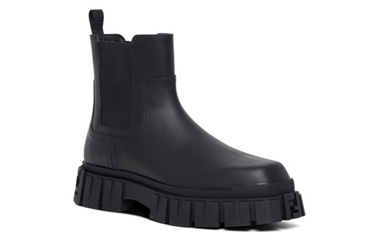 Order 芬迪黑色皮革踝靴 7U1446-AD7Q-F0ABB