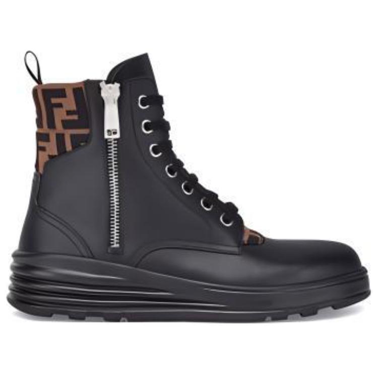 Fendi Leather Ankle Boot 'FF Logo - Black Brown' 圖 2