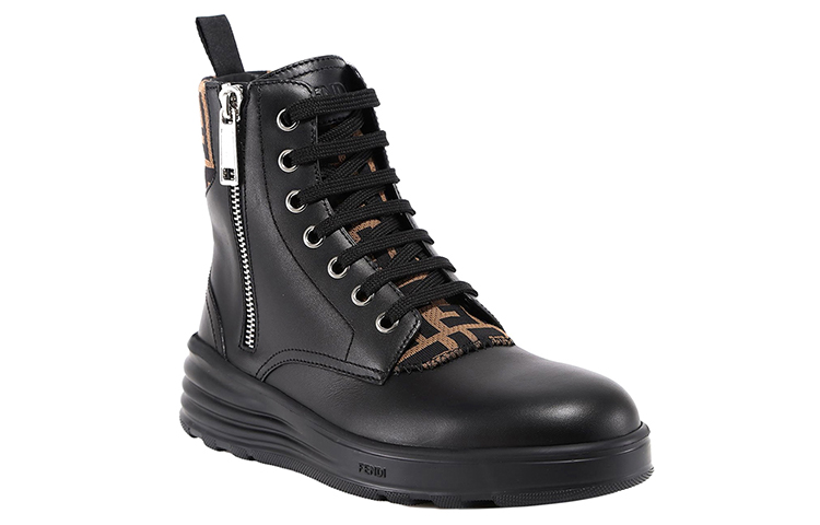 Fendi Leather Ankle Boot 'FF Logo - Black Brown' 圖 3