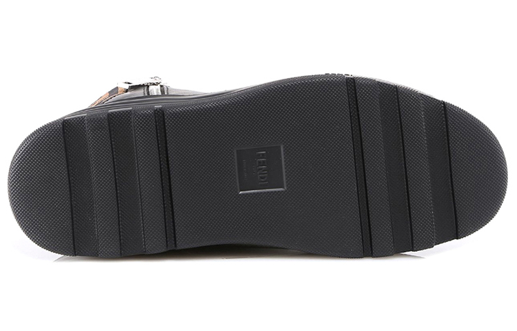 Fendi Leather Ankle Boot 'FF Logo - Black Brown' 圖 5