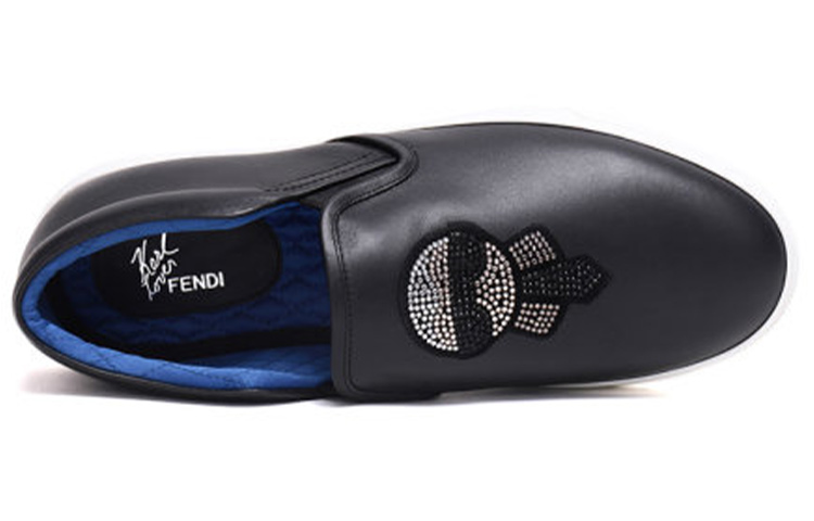 Fendi Leather Fashion Sneaker 'Black' 圖 4