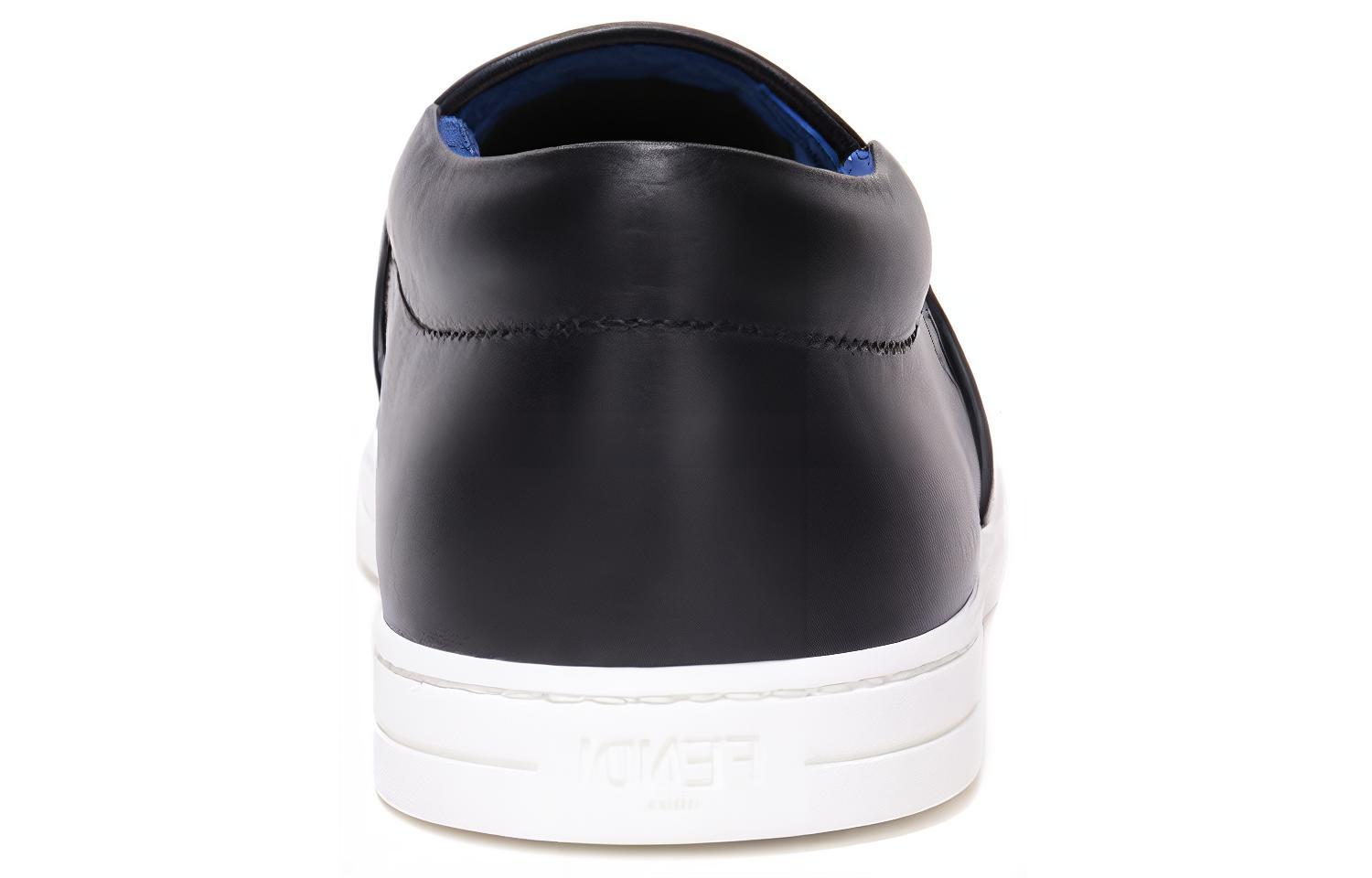 Fendi Leather Fashion Sneaker 'Black' 圖 5