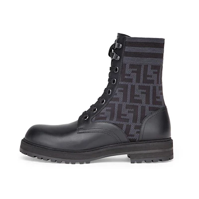 Fendi Leather High-Top 'Black Martin Boots'