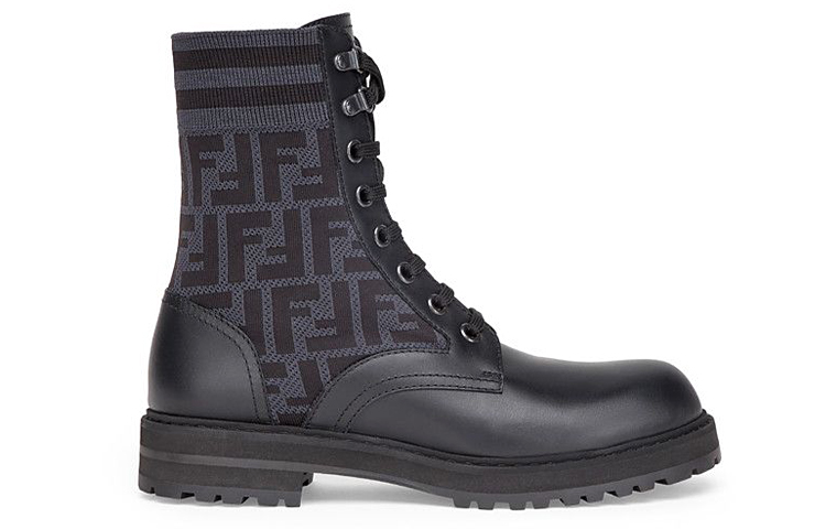 Fendi Leather High-Top 'Black Martin Boots' 圖 2