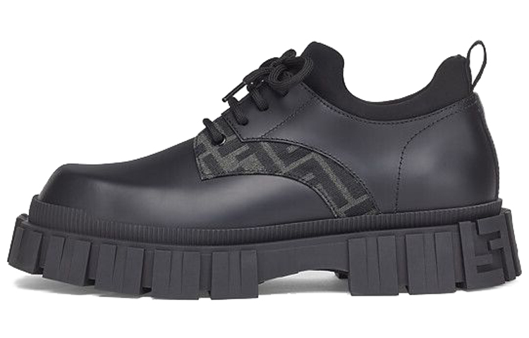 Fendi Leather Lace-Up 'Black FF Embossed' 7L1459ADMKF1DV5