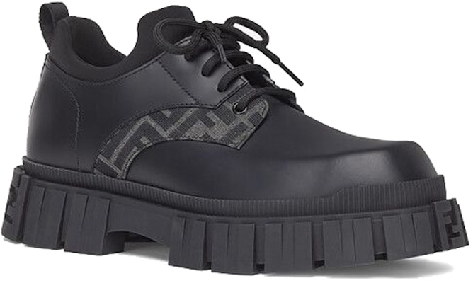Fendi Leather Lace-Up 'Black FF Embossed' 7L1459ADMKF1DV5 Order Fendi Leather Lace-Up 'Black FF Embossed' 7L1459ADMKF1DV5