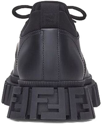 Fendi Leather Lace-Up 'Black FF Embossed' 7L1459ADMKF1DV5 Shop Fendi Leather Lace-Up 'Black FF Embossed' 7L1459ADMKF1DV5