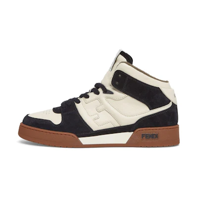 Fendi Leather Lace-Up 'Fashion Sneaker Black White'