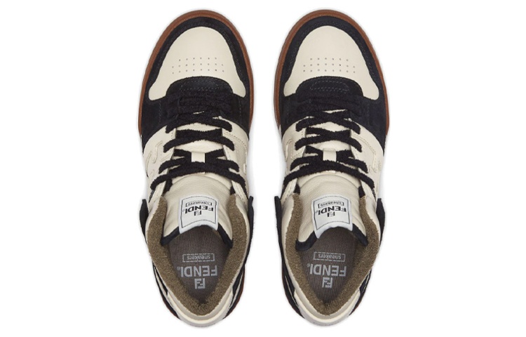 Fendi Leather Lace-Up 'Fashion Sneaker Black White' 圖 4