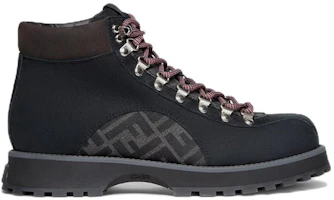 Order Fendi Leder Schnürstiefel Rundzehen Mode Stiefeletten ''Dunkelgrau'' 7U1577ALIPF1JF9