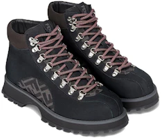 Shop Fendi Leder Schnürstiefel Rundzehen Mode Stiefeletten ''Dunkelgrau'' 7U1577ALIPF1JF9