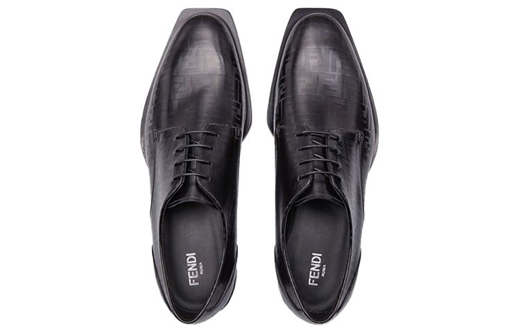 Shop Kasut Bertali Kulit Fendi 'Hitam' 7L1299A9SNF16OJ