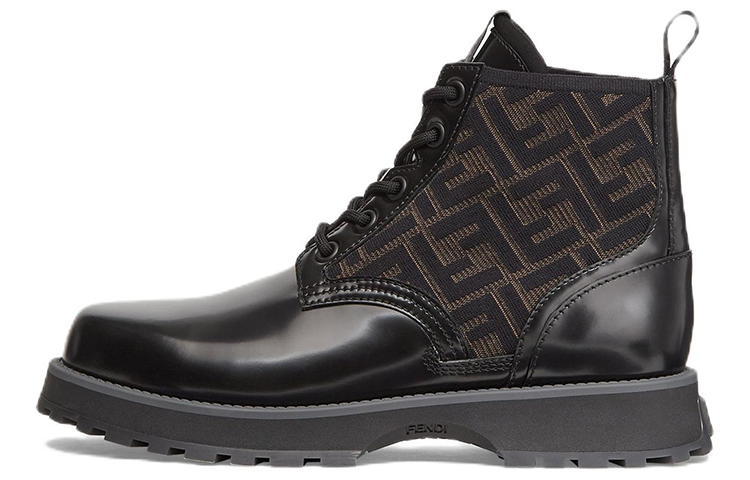 Fendi Leather Lace-Up Short Boots 'Black Fashion' 7U1574ALIQF0HEB