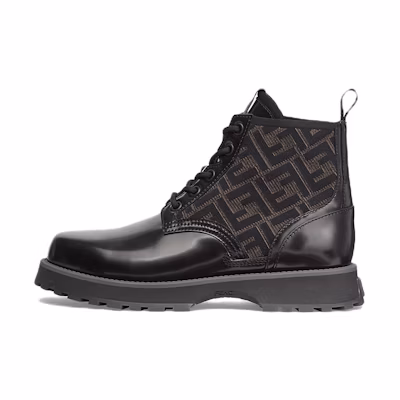Fendi Leather Lace-Up Short Boots 'Black Fashion'