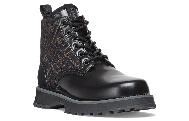 Lookbook Fendi Leder-Schnürstiefel Kurz ''Schwarz Mode'' 7U1574ALIQF0HEB