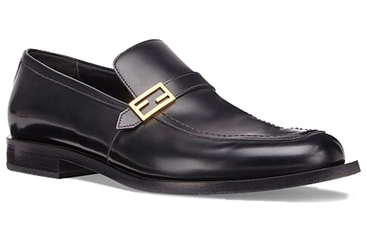 Fendi Leather Loafer 'Black' 圖 2