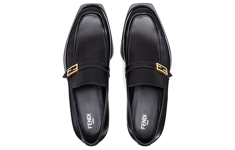 Fendi Leather Loafer 'Black' 圖 3