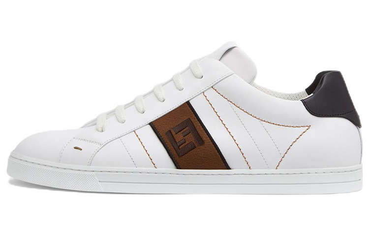 Fendi Leather Low 'White Black' 7E1166-A3XL-F13TH